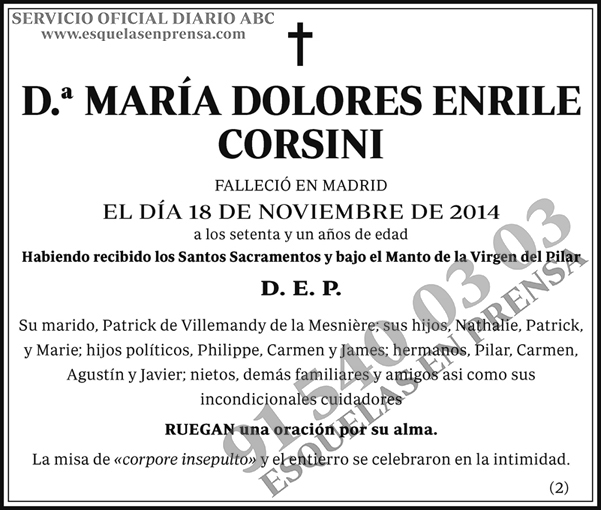María Dolores Enrile Corsini